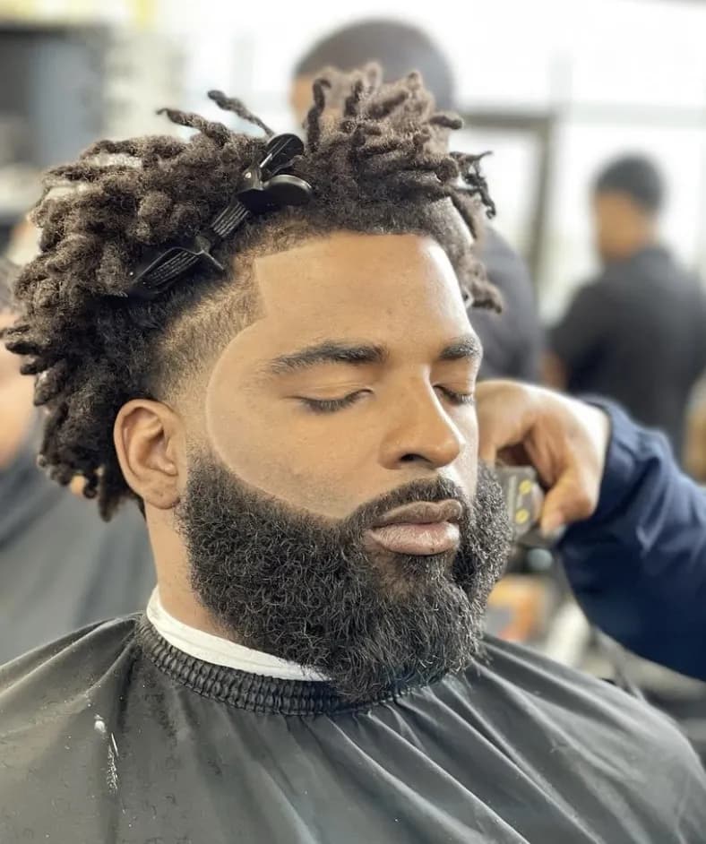 Twists with a sculpted beard lineup at VIP Barber Lounge Denver